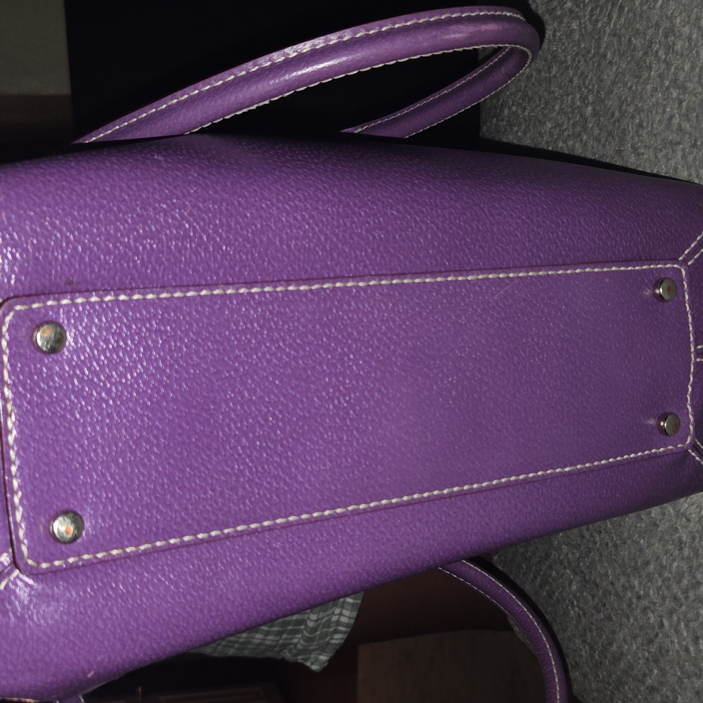Kate Spade Purple Pebbled Leather Tote - Picture 9 of 12